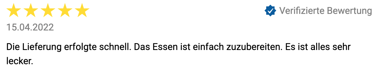 Customer review 1